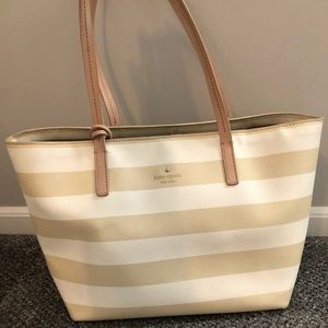 Kate Spade Stripe Tote Shoulder Bag